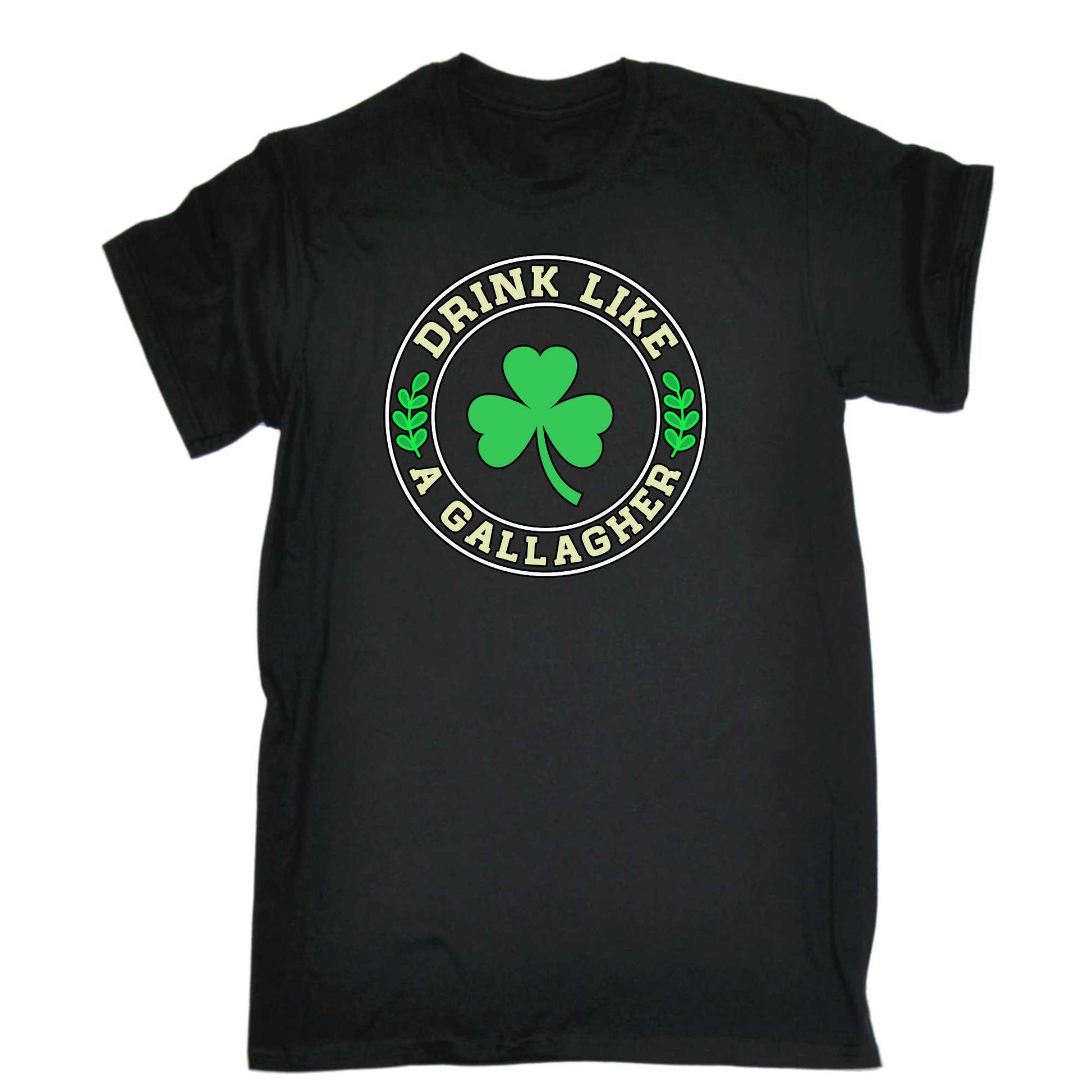 Drink Like A Gallagher Irish St Patricks Day Ireland - Mens 123t Funny T-Shirt Tshirts