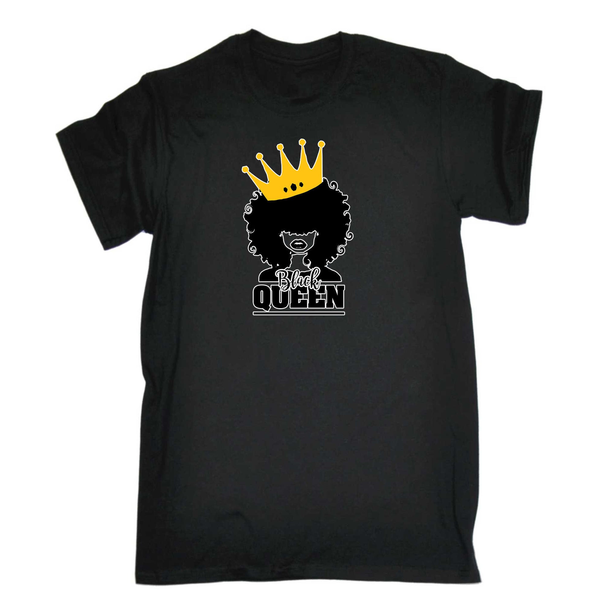 Black Queen Afro - Mens 123t Funny T-Shirt Tshirts