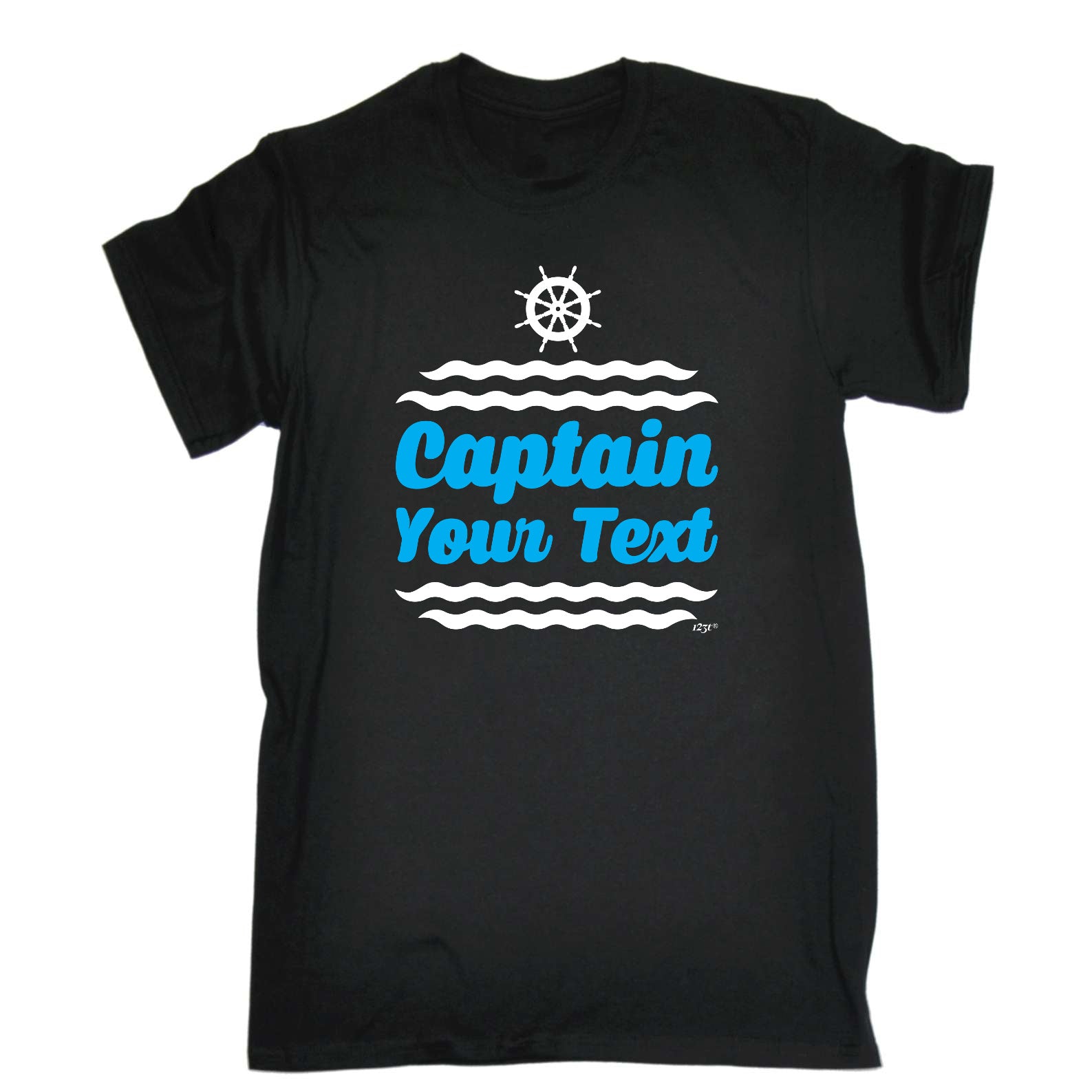 Captain Your Text Personalised - Mens Funny T-Shirt Tshirts