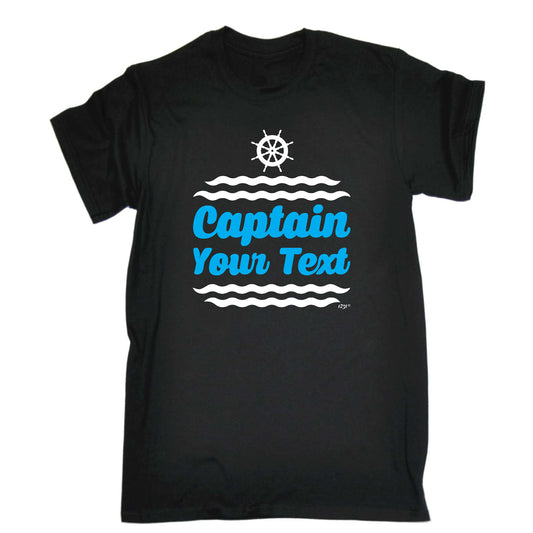 Captain Your Text Personalised - Mens Funny T-Shirt Tshirts
