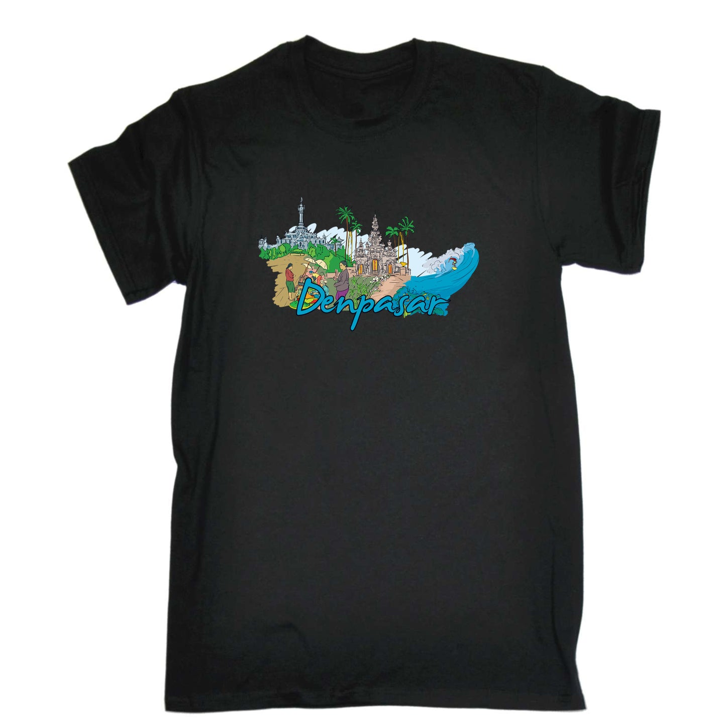 Denpasar Indonesian Bali Country Flag Destination - Mens 123t Funny T-Shirt Tshirts