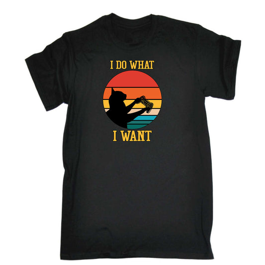 I Do What I Want Cat Gamer Games Cats - Mens 123t Funny T-Shirt Tshirts