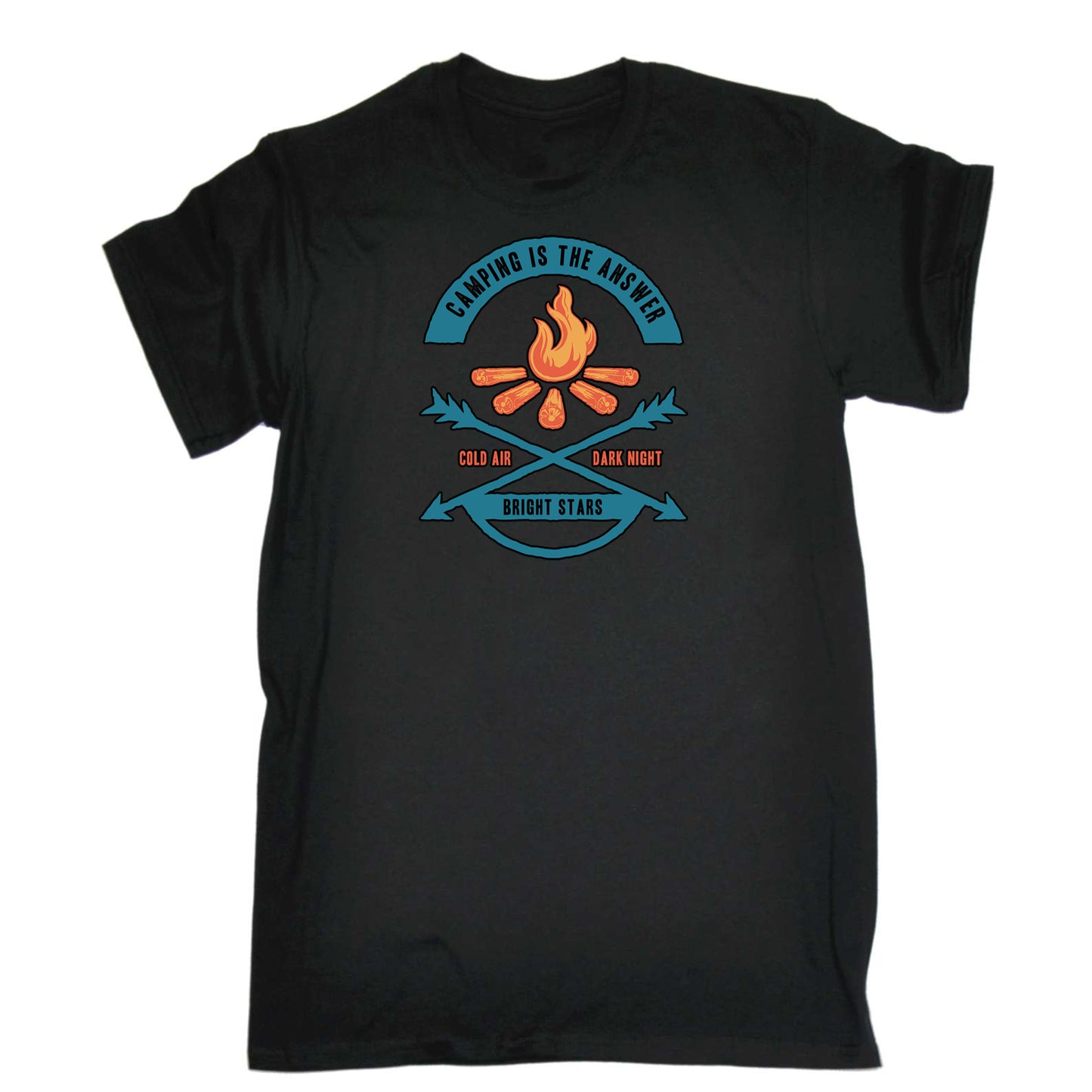 Camping Is The Answer - Mens 123t Funny T-Shirt Tshirts