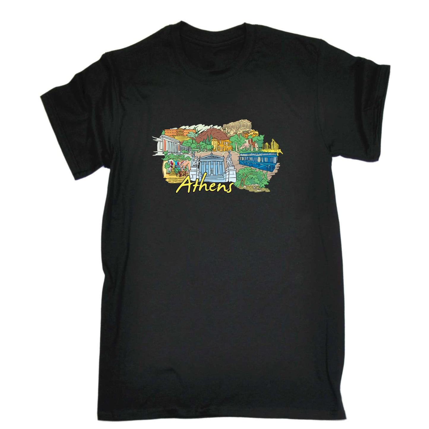 Arthens Greece Country Flag Destination - Mens 123t Funny T-Shirt Tshirts