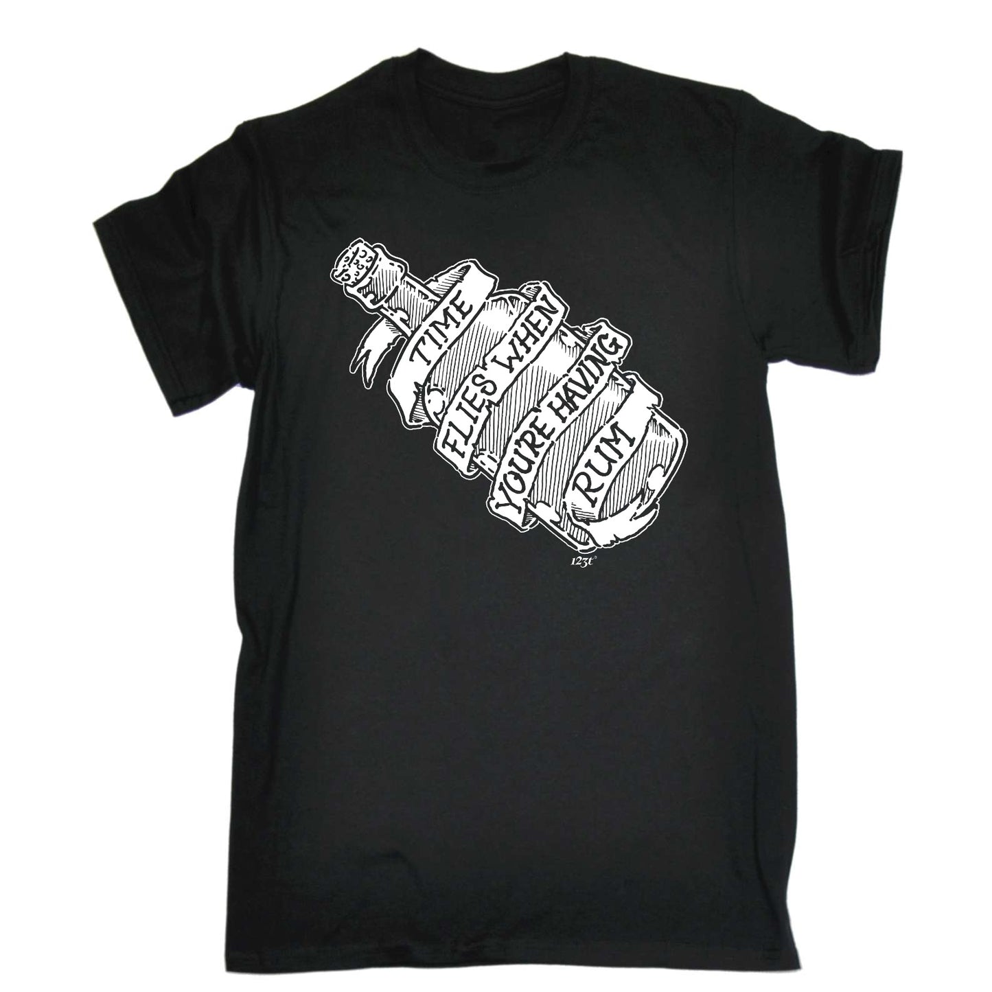 Time Flies When Your Having Rum - Mens Funny T-Shirt Tshirts