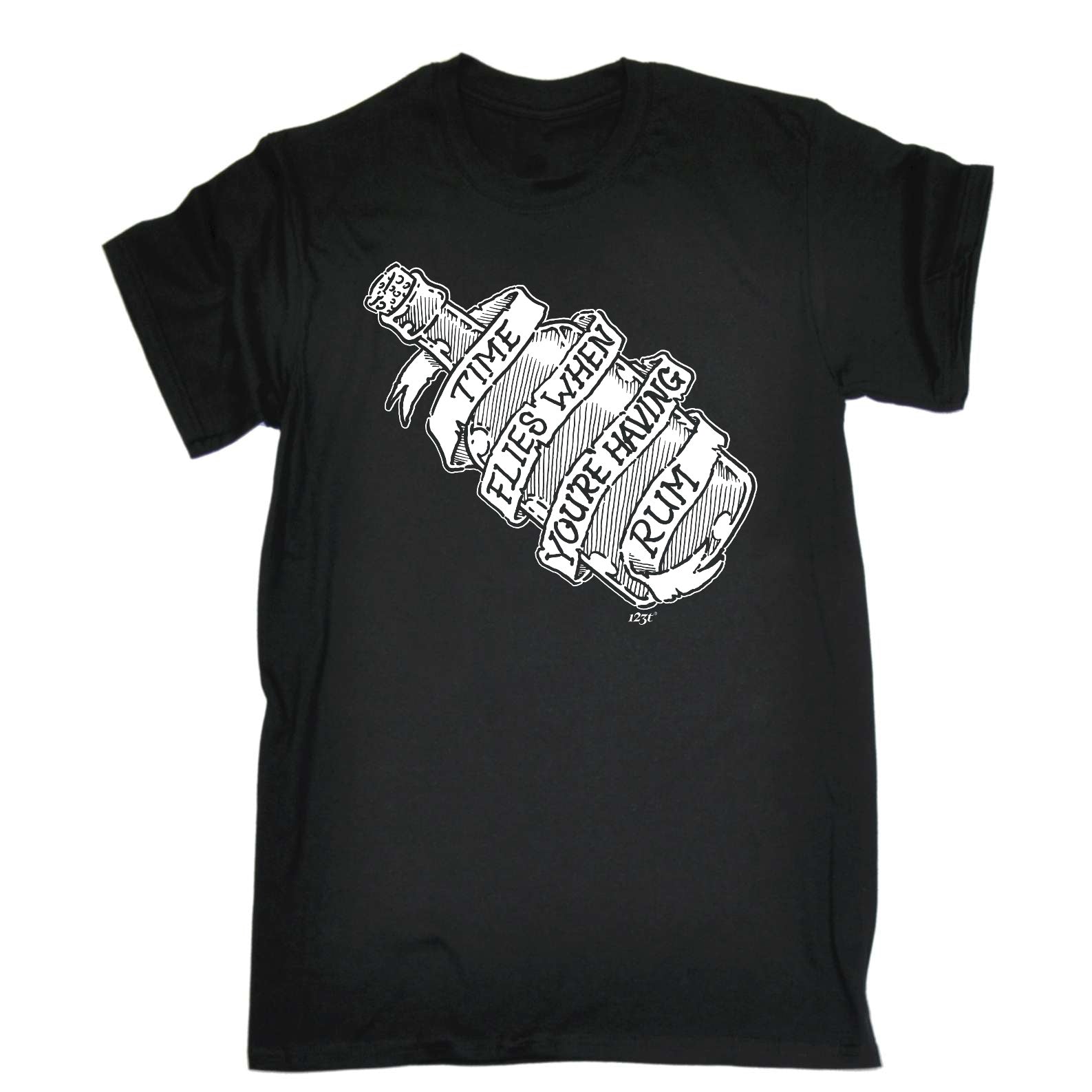 Time Flies When Your Having Rum - Mens Funny T-Shirt Tshirts