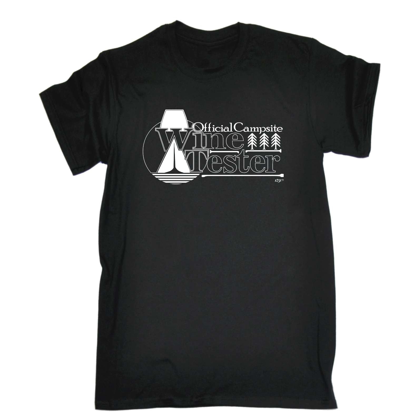 Official Campsite Wine Tester - Mens Funny T-Shirt Tshirts