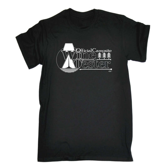 Official Campsite Wine Tester - Mens Funny T-Shirt Tshirts
