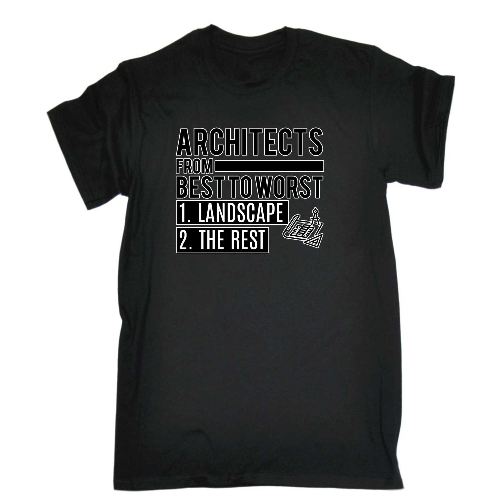 Architects From Best To Worst - Mens 123t Funny T-Shirt Tshirts