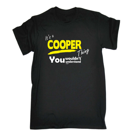 Cooper V1 Surname Thing - Mens Funny T-Shirt Tshirts