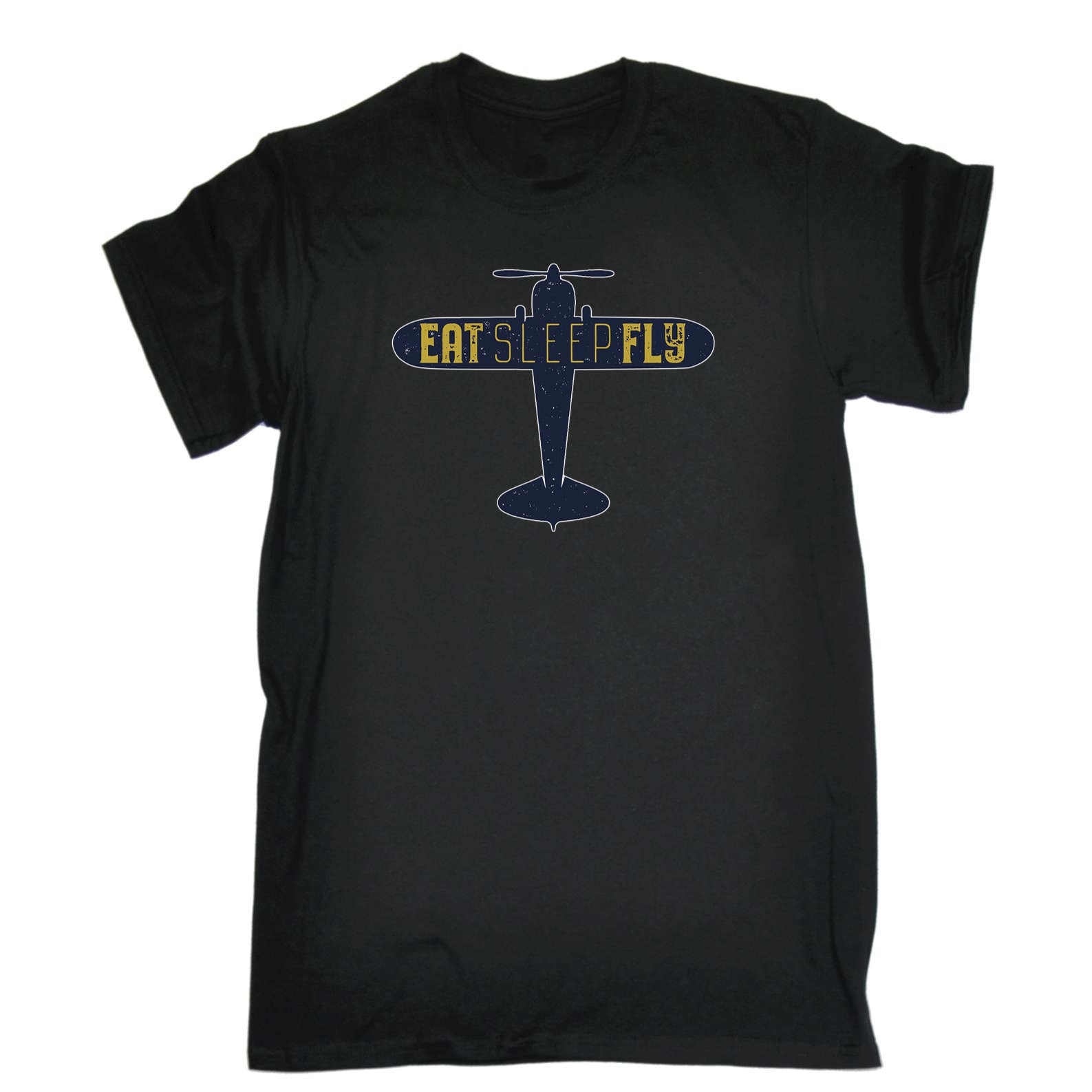 Eat Sleep Fly Plane Aviation - Mens 123t Funny T-Shirt Tshirts