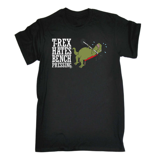 Trex Hates Bench Pressing Dinosaur - Mens Funny T-Shirt Tshirts