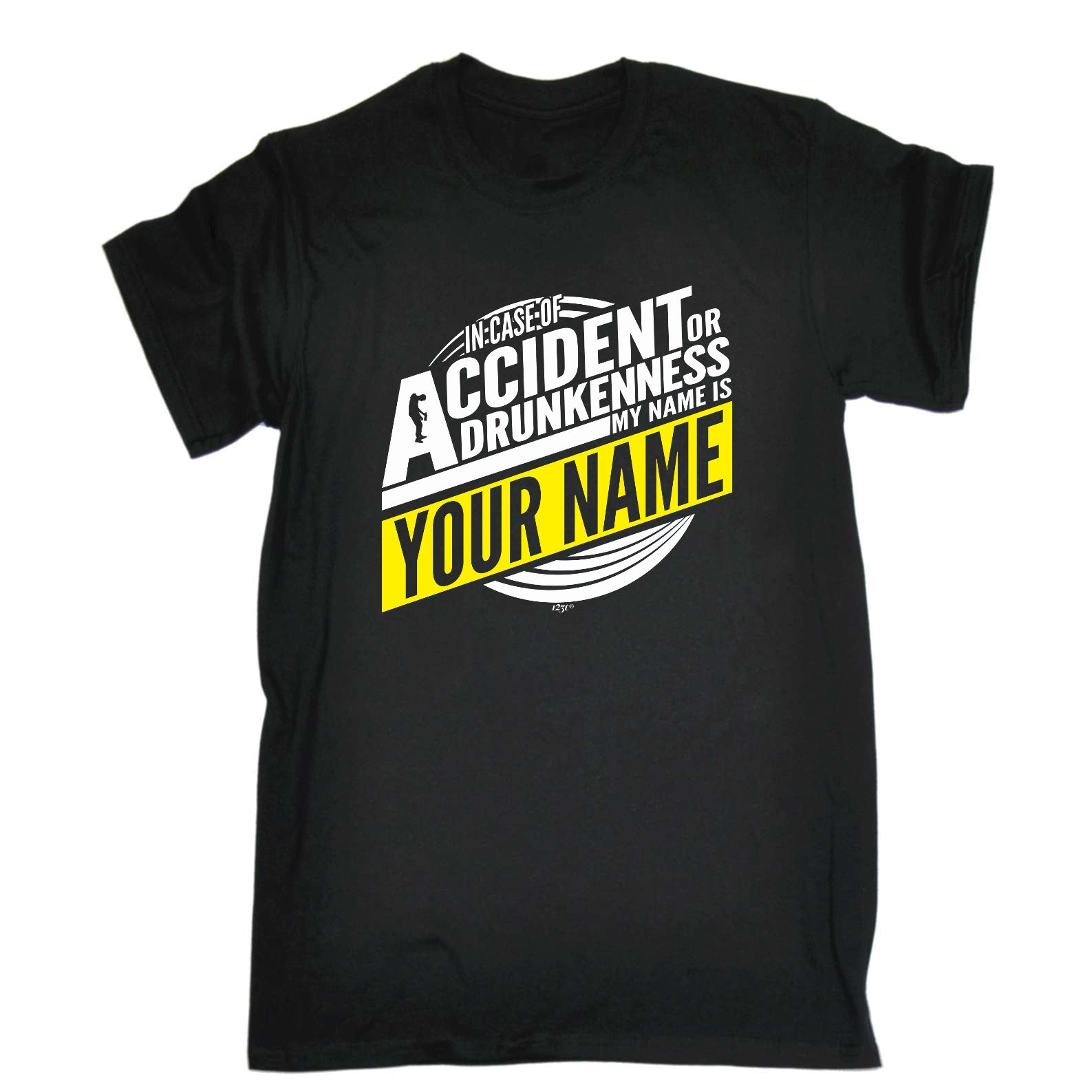 In Case Of Accident Or Drunkenness Your Name - Mens Funny T-Shirt Tshirts
