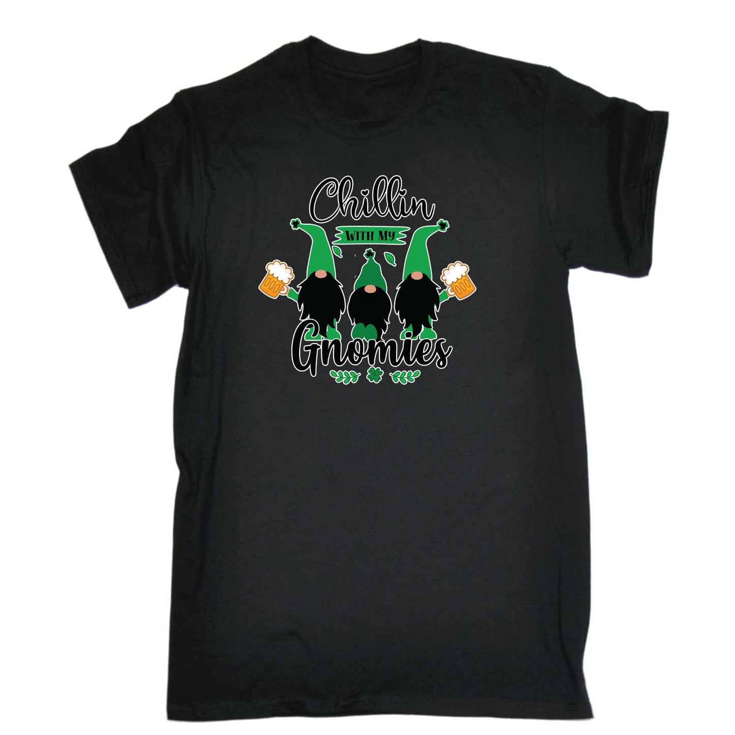 Chillin With My Gnomies Irish St Patricks Day Ireland - Mens 123t Funny T-Shirt Tshirts