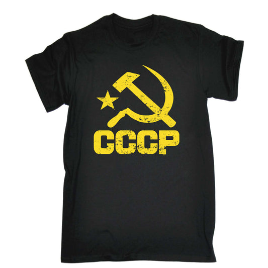 Cccp Yellow - Mens Funny T-Shirt Tshirts