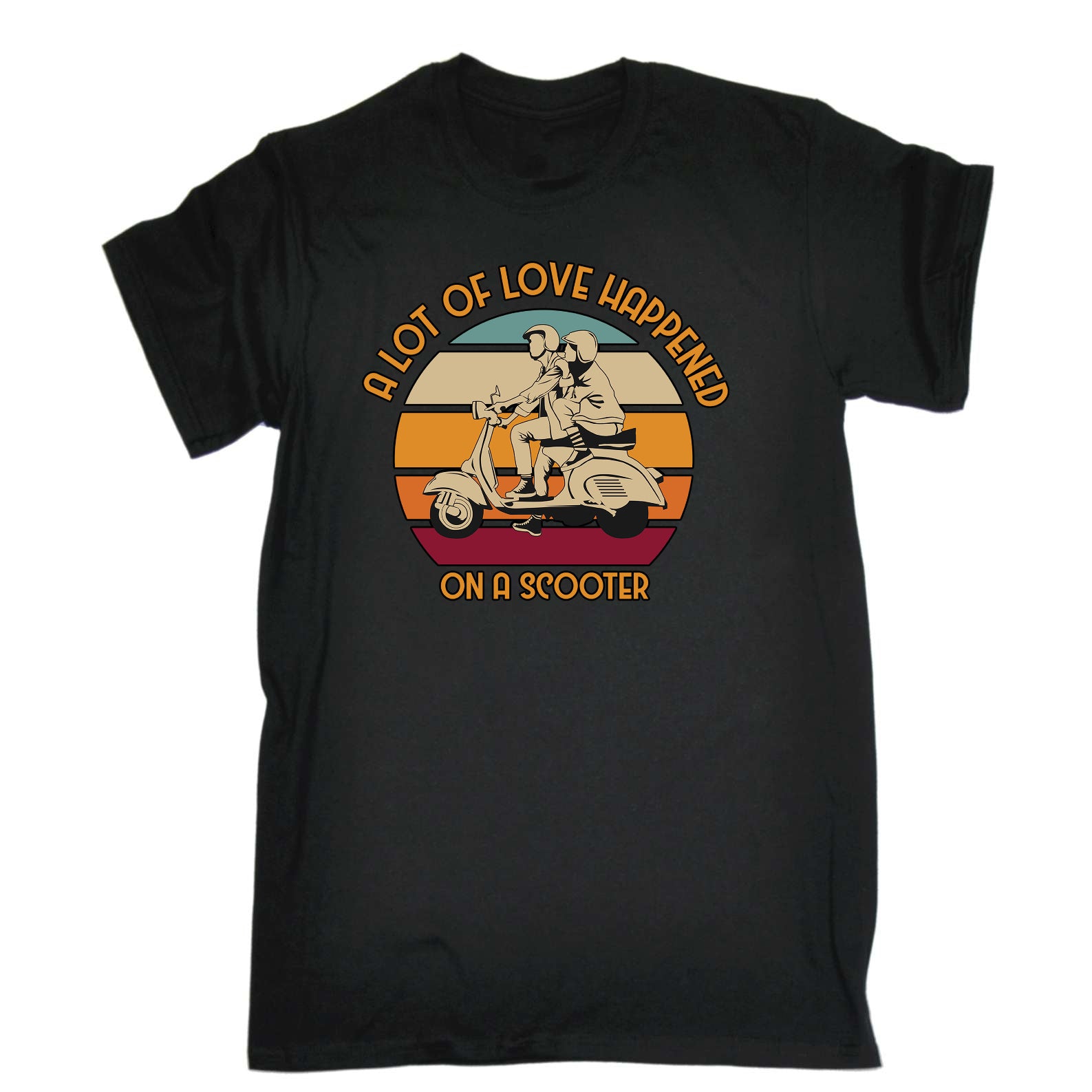 A Lot Of Love Happened On A Scotter - Mens Funny T-Shirt Tshirts