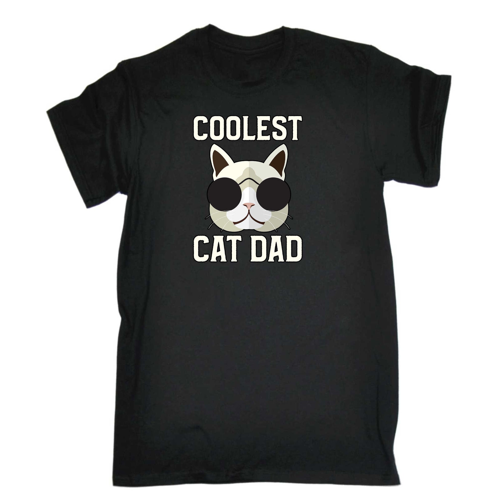 Coolest Cat Dad - Mens 123t Funny T-Shirt Tshirts