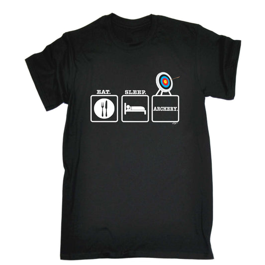 Eat Sleep Archery - Mens Funny T-Shirt Tshirts