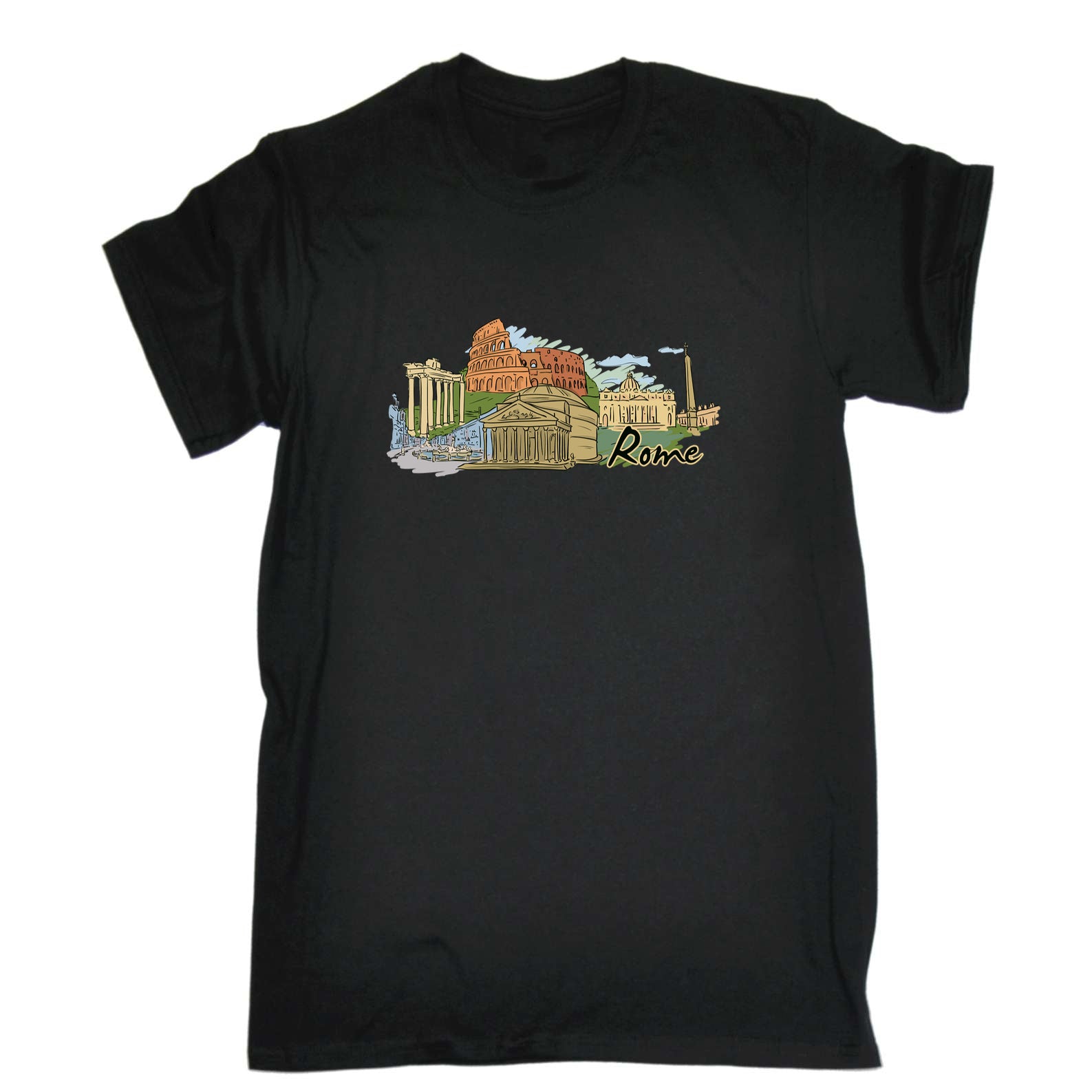 Rome Italy Country Flag Destinatlon - Mens 123t Funny T-Shirt Tshirts