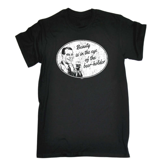 Beauty Eye Beer Holder - Mens Funny T-Shirt Tshirts