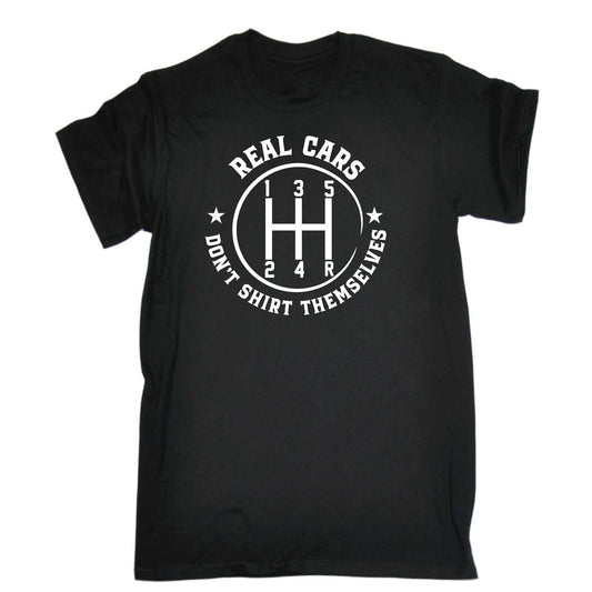 Real Cars Dont Shift Themselves - Mens 123t Funny T-Shirt Tshirts