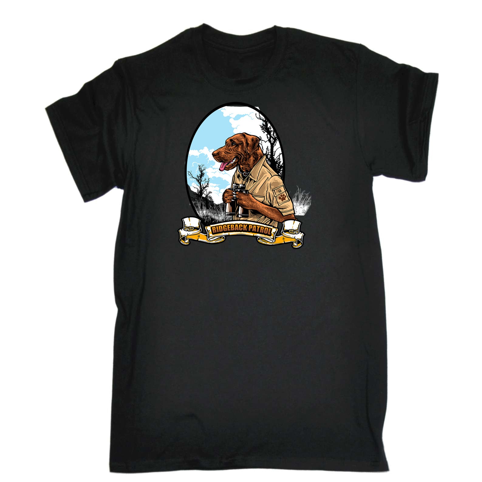 Ridgeback Patrol Dog Hound Dogs - Mens 123t Funny T-Shirt Tshirts
