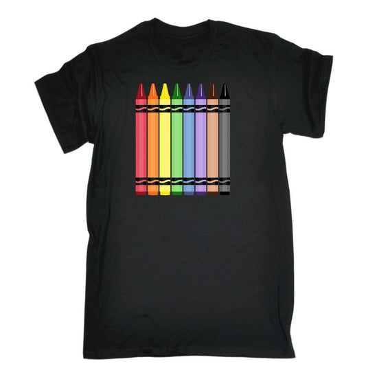 World Book Day Crayon V2 School Teacher - Mens 123t Funny T-Shirt Tshirts