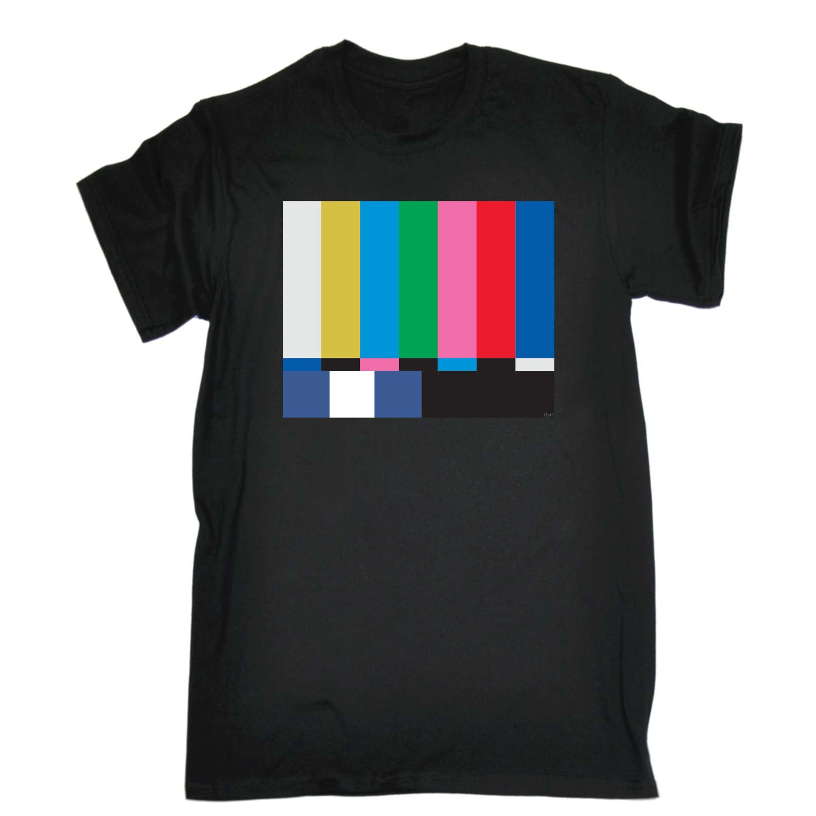 Tv Colour Test Screen - Mens Funny T-Shirt Tshirts