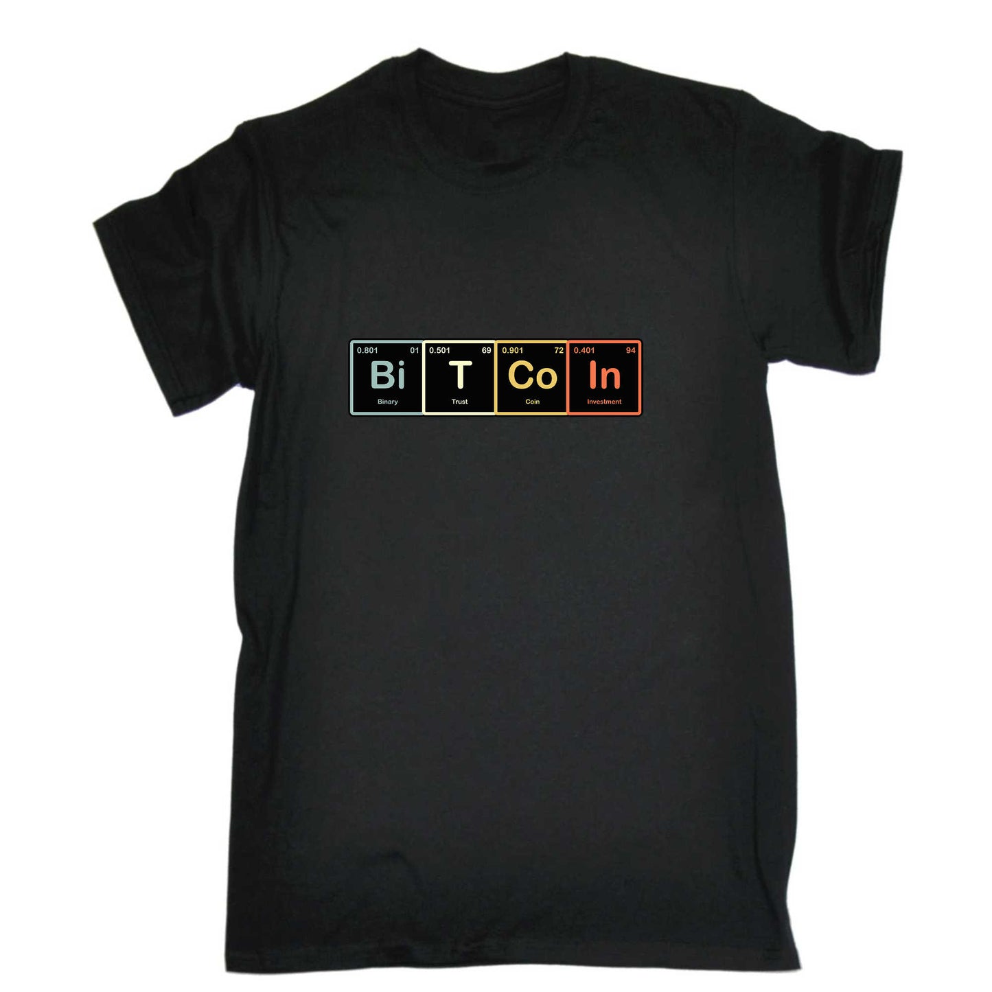 Bitcoin Periodic Table Cryptocurrency - Mens 123t Funny T-Shirt Tshirts