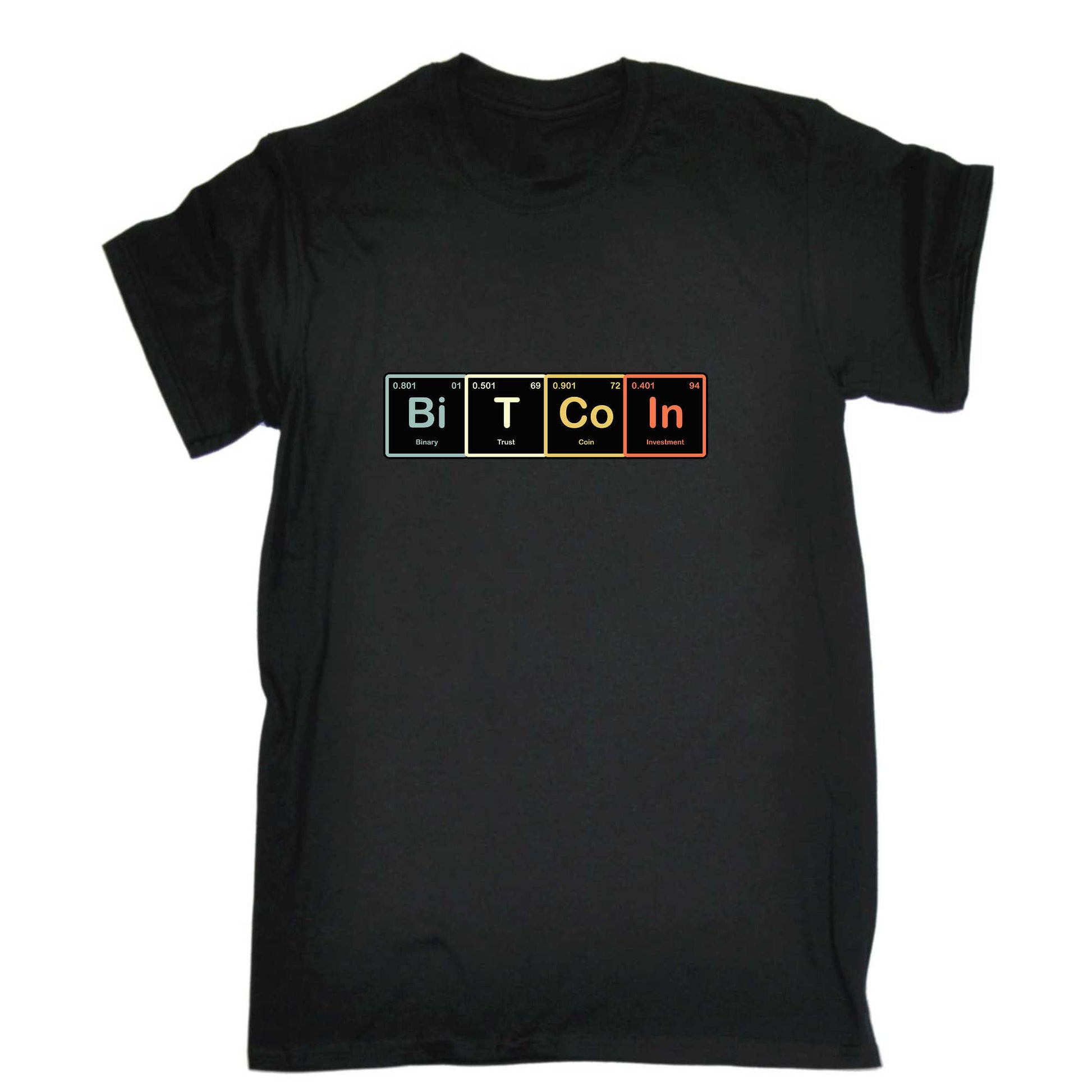 Bitcoin Periodic Table Cryptocurrency - Mens 123t Funny T-Shirt Tshirts