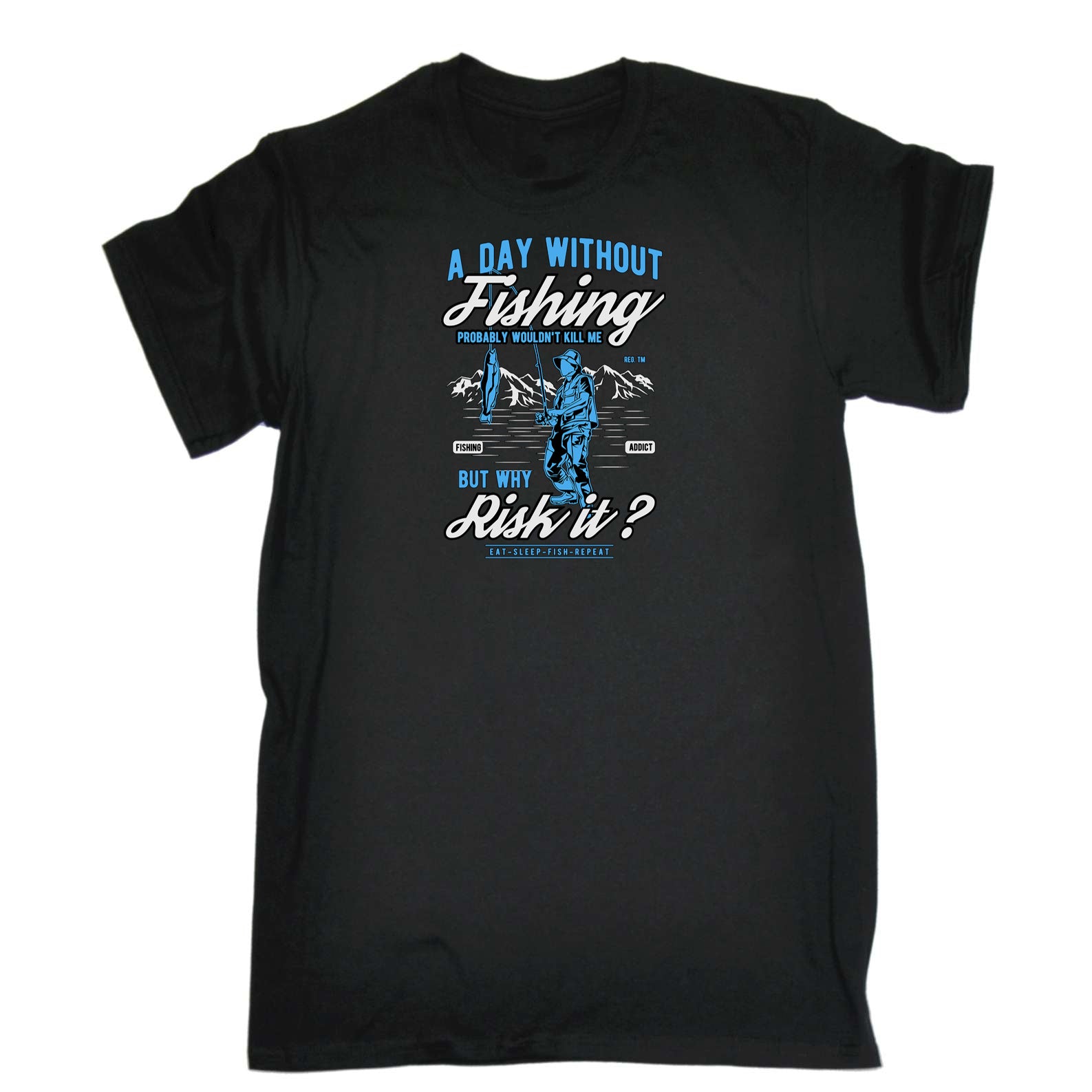 A Day Without Fishing Wouldnt Kill Me - Mens 123t Funny T-Shirt Tshirts