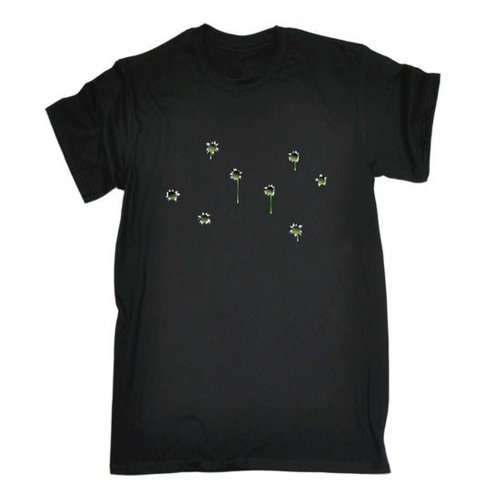 Bullet Holes Green - Mens Funny T-Shirt Tshirts