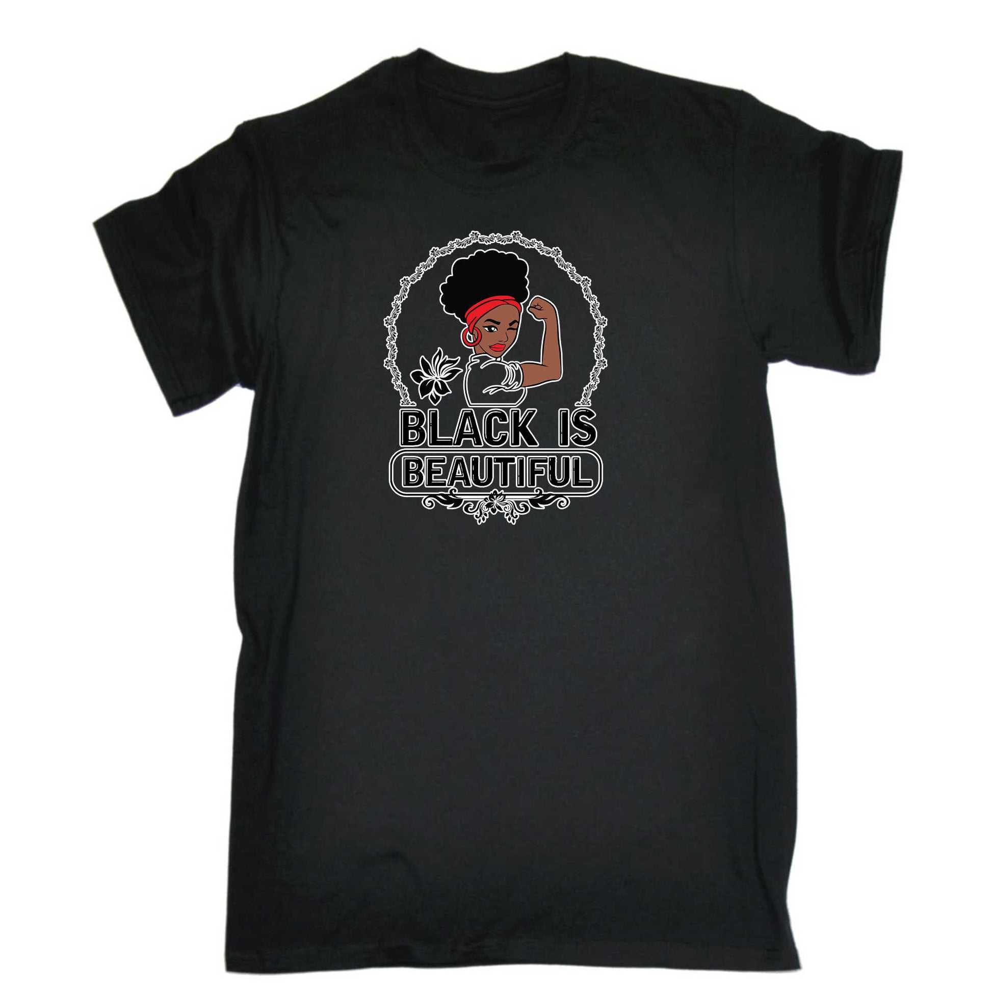 Black Is Beautiful - Mens 123t Funny T-Shirt Tshirts
