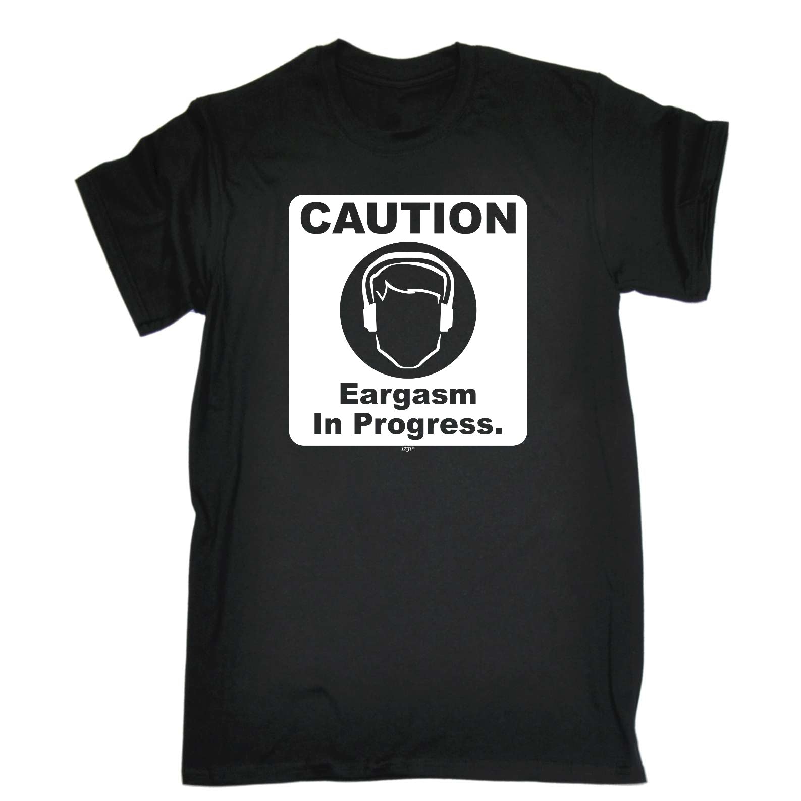 Caution Eargasm In Progress - Mens Funny T-Shirt Tshirts