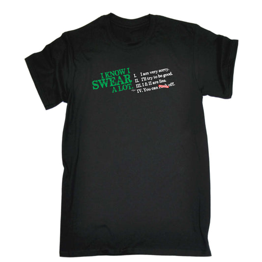 Know Swear A Lot - Mens Funny T-Shirt Tshirts