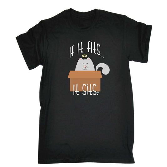 If It Fits It Sits - Mens Funny T-Shirt Tshirts