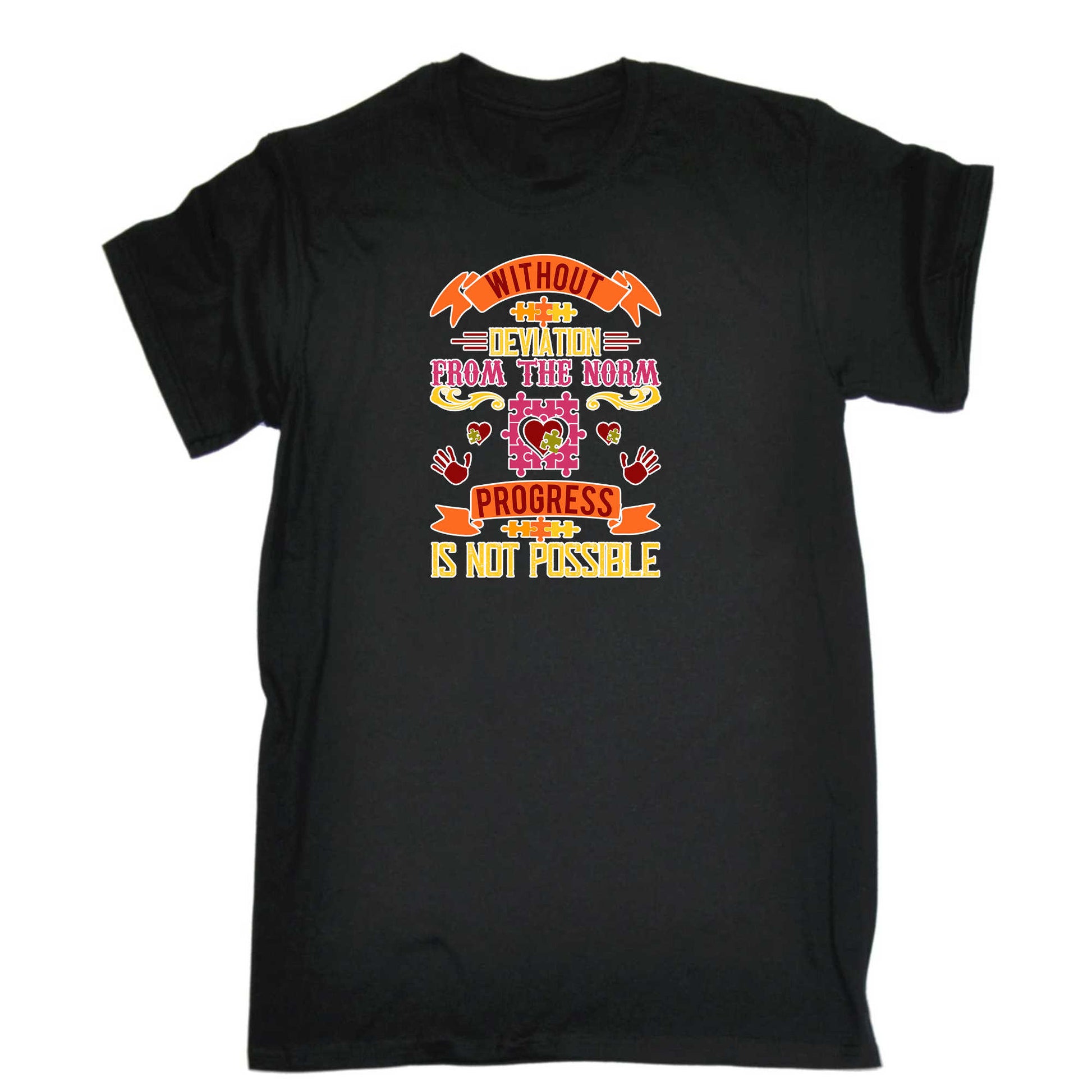 Without Deviation From The Norm Autism - Mens 123t Funny T-Shirt Tshirts