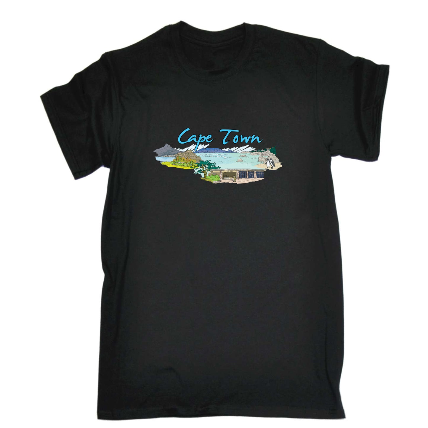 Cape Town South Africa Country Flag Destination - Mens 123t Funny T-Shirt Tshirts