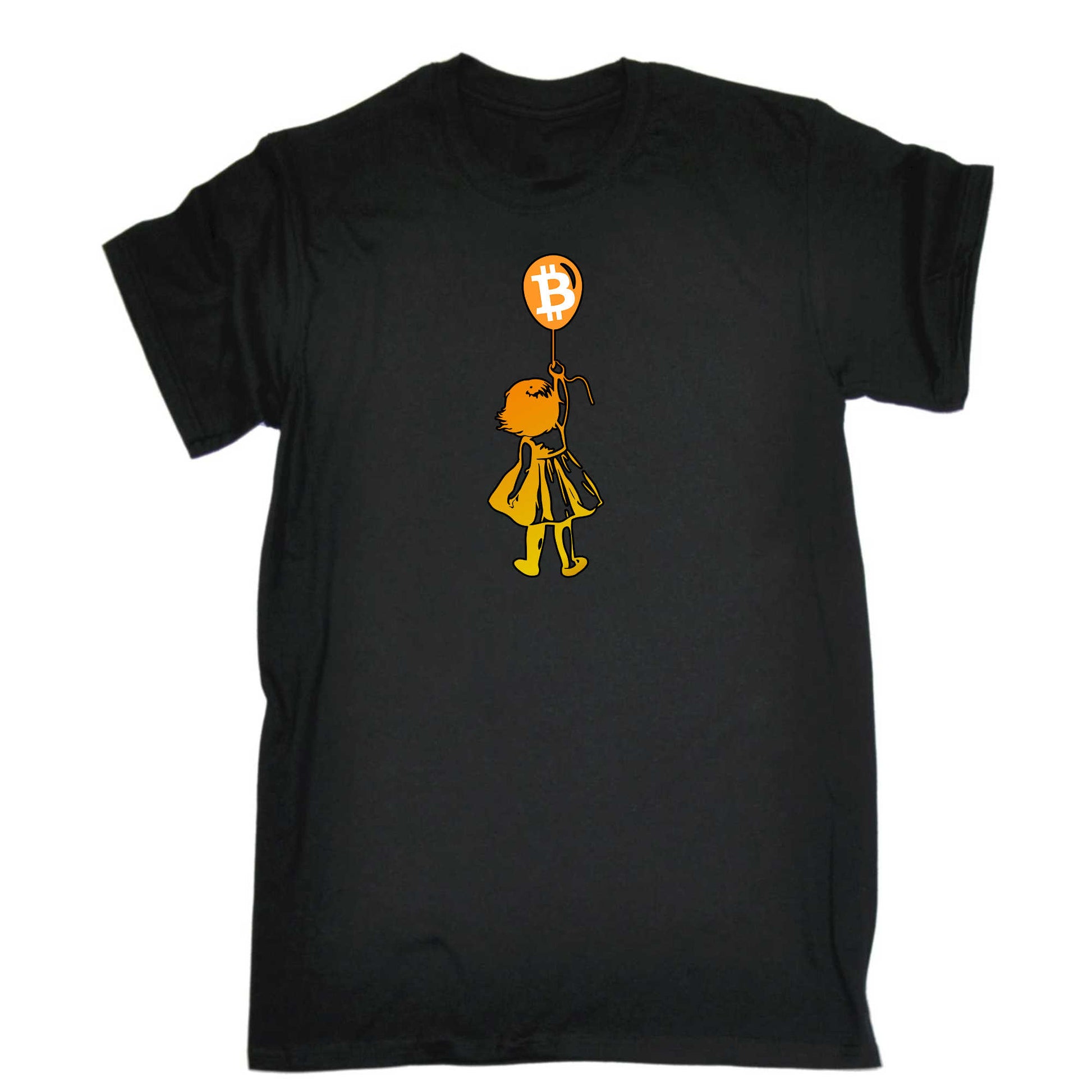 Girl With Balloon Crypto Bitcoin For Cypherpunks - Mens 123t Funny T-Shirt Tshirts