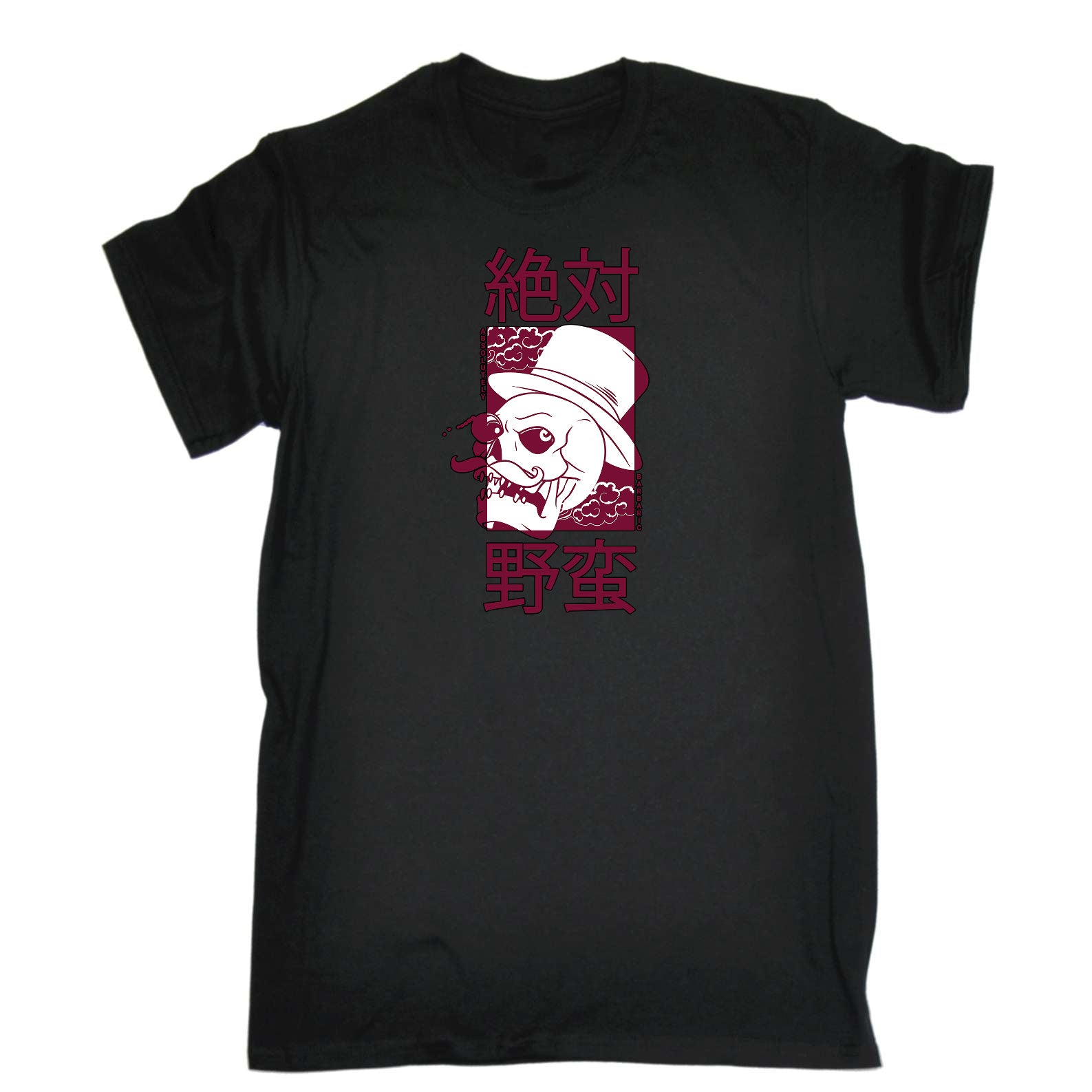 Absolutly Barbaric Skull Top Hat - Mens Funny T-Shirt Tshirts
