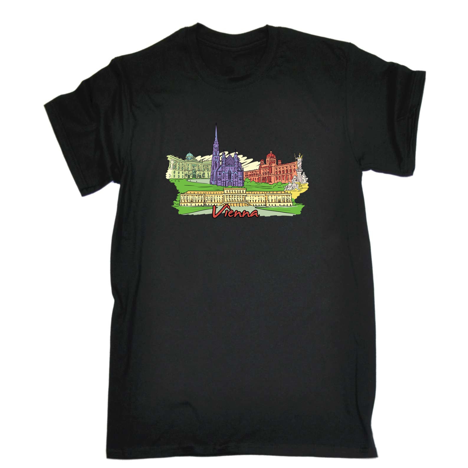 Vienna Austria Country Flag Destination - Mens 123t Funny T-Shirt Tshirts