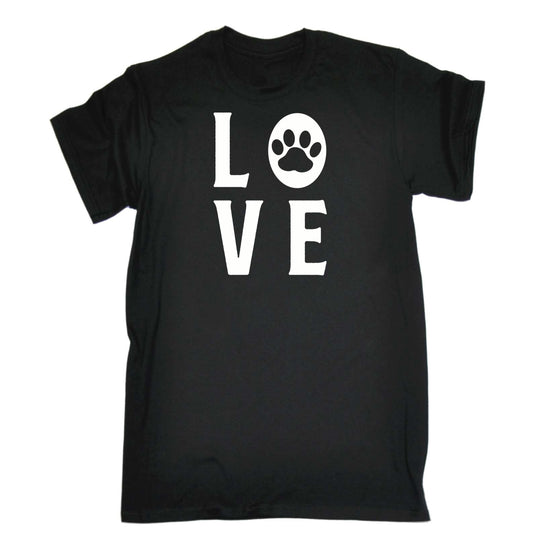 Love Puppy Dog Dog Paw Print - Mens 123t Funny T-Shirt Tshirts