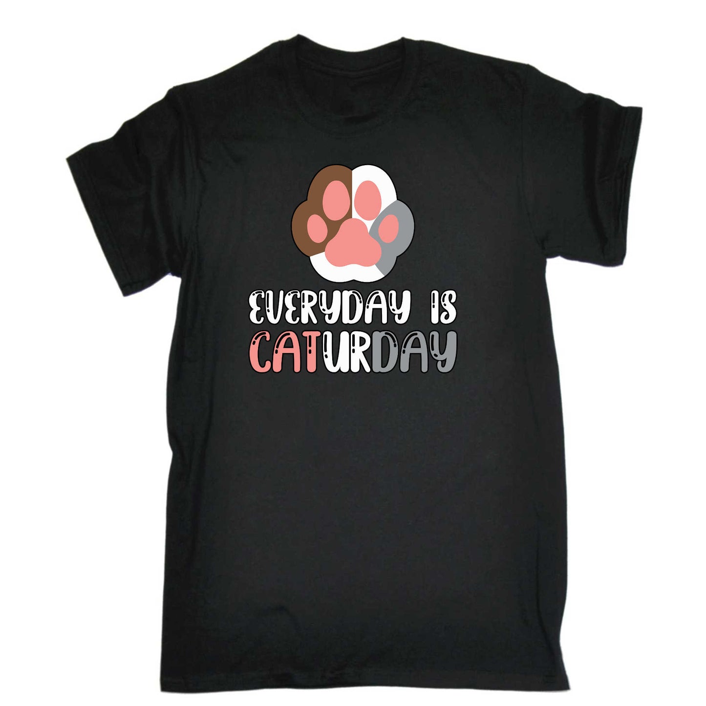 Everyday Is Caturday Cat Cats - Mens 123t Funny T-Shirt Tshirts