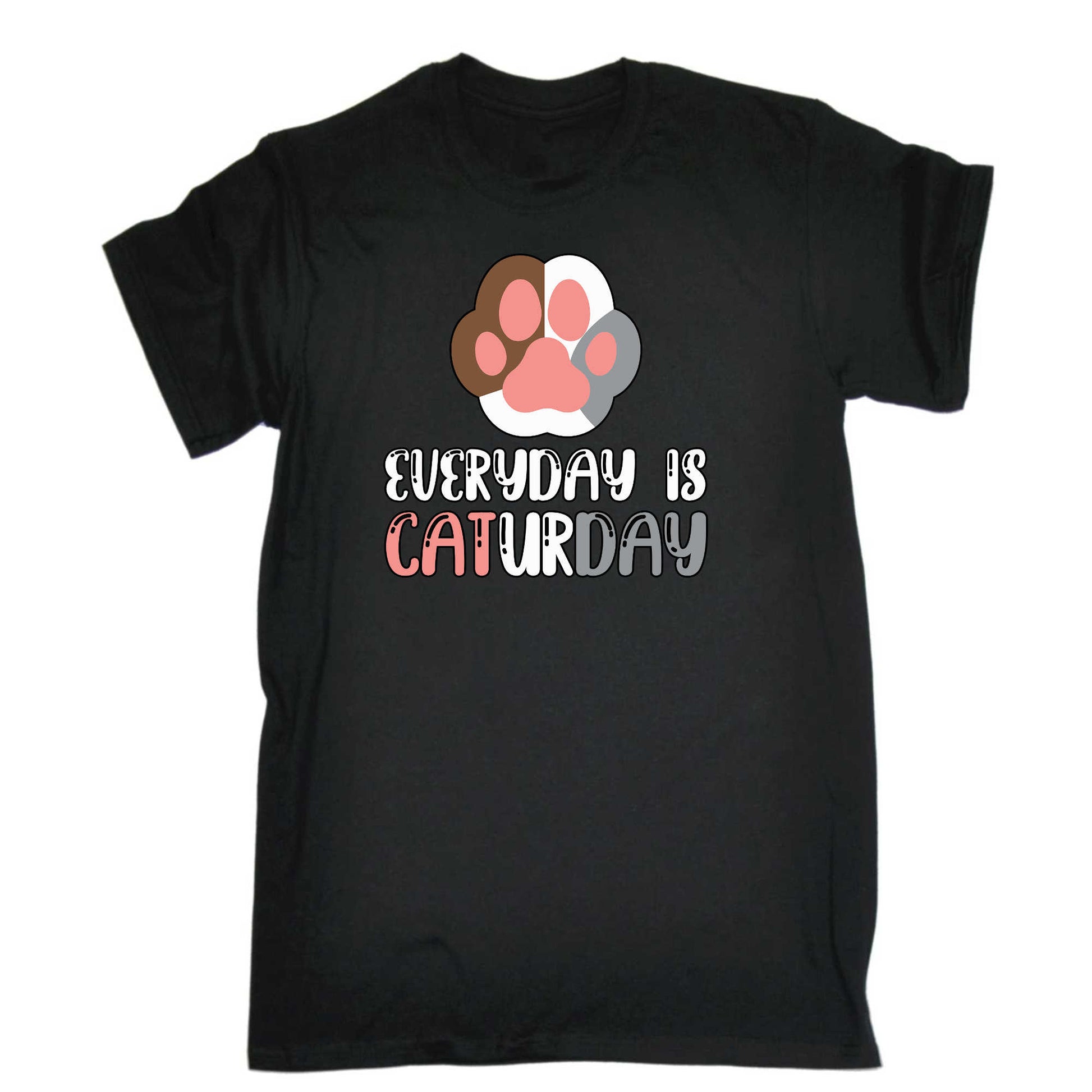 Everyday Is Caturday Cat Cats - Mens 123t Funny T-Shirt Tshirts