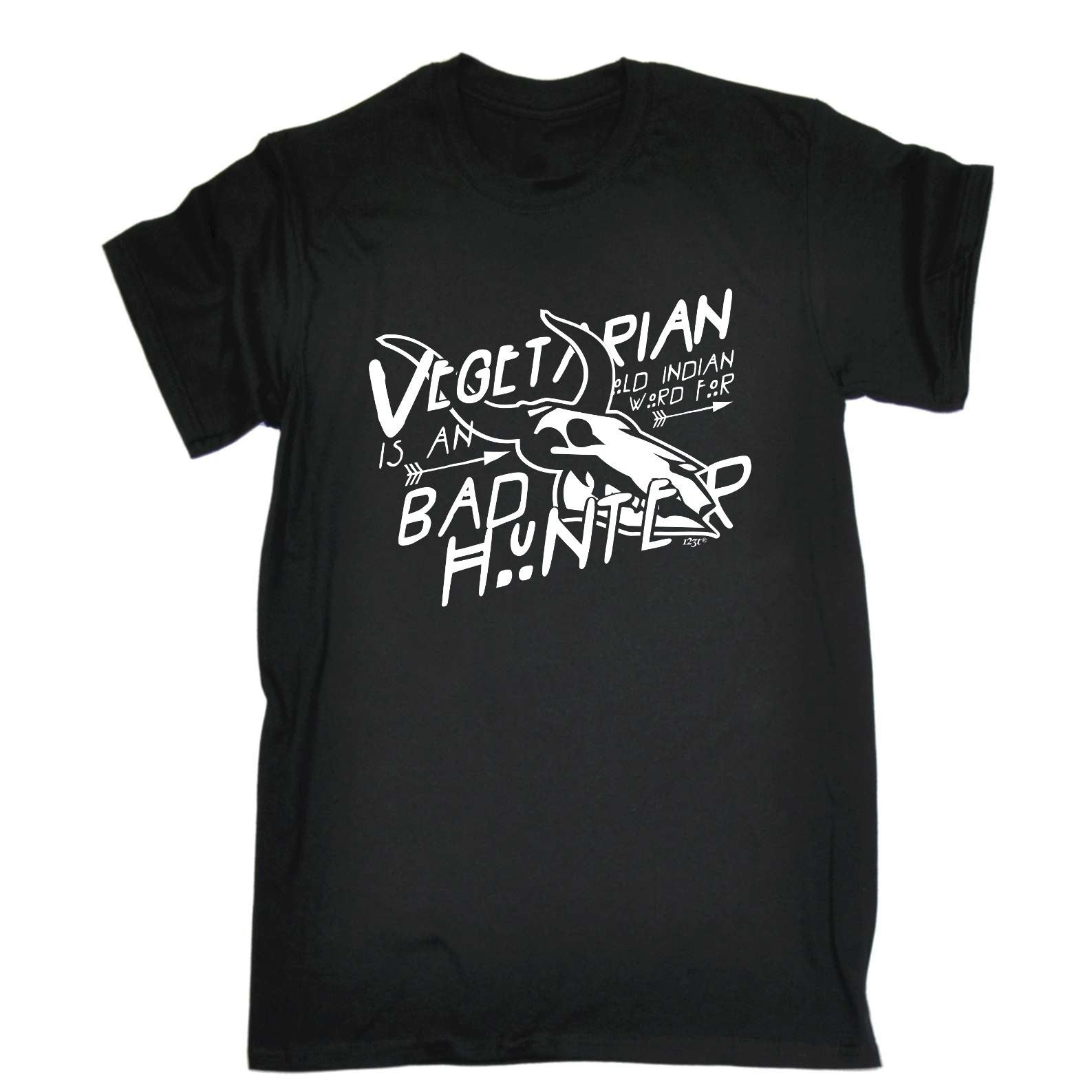 Vegetarian Old Indian Bad Hunter - Mens Funny T-Shirt Tshirts