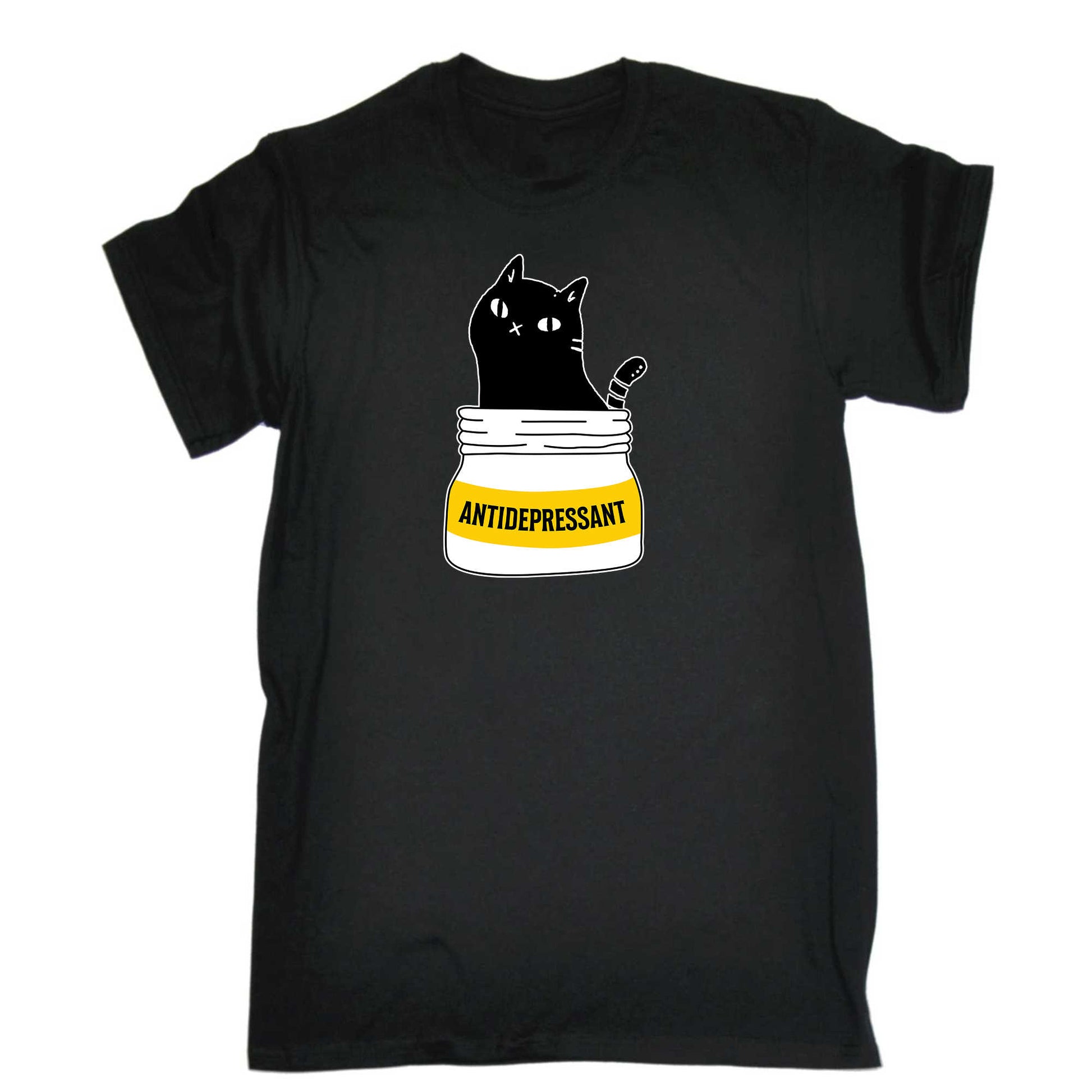 Antidepressant Love Cats Cat - Mens 123t Funny T-Shirt Tshirts