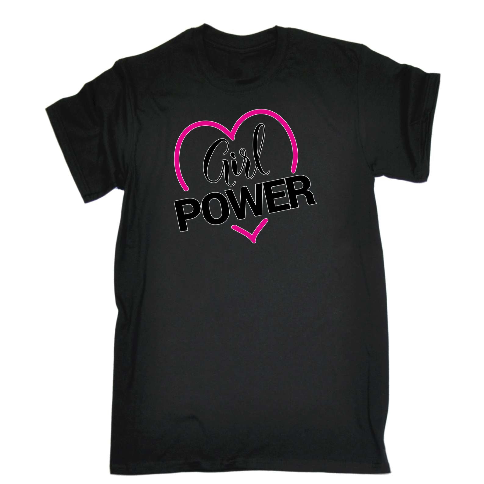 Girl Power Heart - Mens 123t Funny T-Shirt Tshirts
