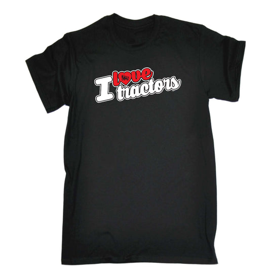 Love Tractors Stencil - Mens Funny T-Shirt Tshirts
