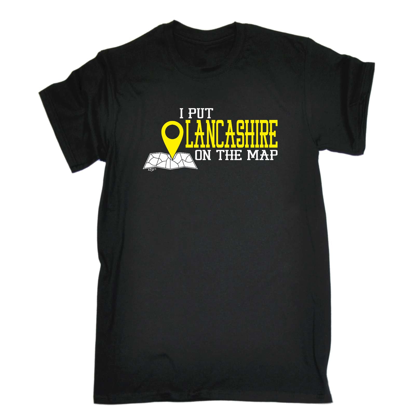 Put On The Map Lancashire - Mens Funny T-Shirt Tshirts