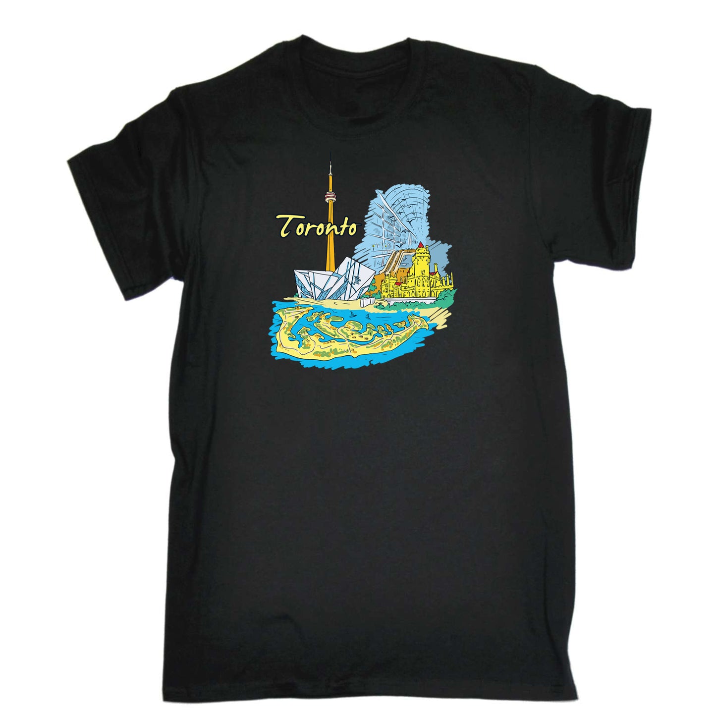 Toronto Canada Country Flag Destination - Mens 123t Funny T-Shirt Tshirts